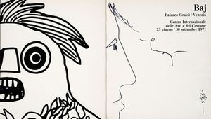 ENRICO BAJ : Baj. Palazzo Grassi / Venezia. Centro Internazionale dele Arti e del Costume. 25 giugno / 30 settembre 1971.  - Asta 	Libri, autografi e manoscritti - Associazione Nazionale - Case d'Asta italiane