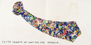 ENRICO BAJ : La Cravate ne vaut pas une mdaille.  - Asta 	Libri, autografi e manoscritti - Associazione Nazionale - Case d'Asta italiane