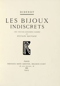 DENIS DIDEROT : Les Bijoux indiscrets.  - Asta 	Libri, autografi e manoscritti - Associazione Nazionale - Case d'Asta italiane