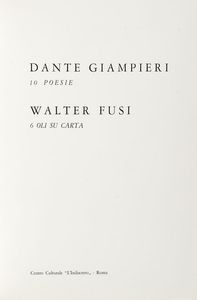 DANTE GIAMPIERI - 10 Poesie.