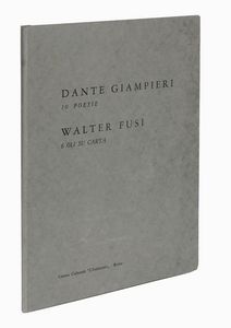 DANTE GIAMPIERI : 10 Poesie.  - Asta 	Libri, autografi e manoscritti - Associazione Nazionale - Case d'Asta italiane