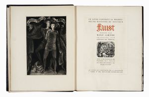 JOHANN WOLF (VON) GOETHE - Ce livre contient la malheureuse histoire du docteur Faust [...] traduite par Grard de Nerval avec [...] des gravures de Daragns.