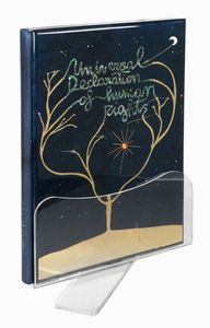 MARCELLO JORI : Universal declaration of human rights.  - Asta 	Libri, autografi e manoscritti - Associazione Nazionale - Case d'Asta italiane
