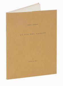 Jannis Kounellis : La via del Sangue.  - Asta 	Libri, autografi e manoscritti - Associazione Nazionale - Case d'Asta italiane