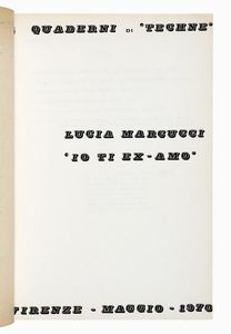 Lucia Marcucci - Io ti ex-amo [Quaderni di Techne].