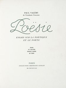 PAUL VALRY : Posie. Essais sur la potique et la pote.  - Asta 	Libri, autografi e manoscritti - Associazione Nazionale - Case d'Asta italiane