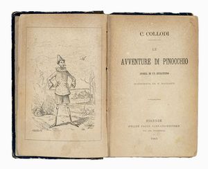 CARLO COLLODI - Le avventure di Pinocchio. Storia di un burattino. Illustrata da E. Mazzanti.