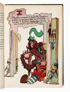 CARLO COLLODI : Le Avventure di Pinocchio [?] illustrate con disegni a colori da Mosca.  - Asta 	Libri, autografi e manoscritti - Associazione Nazionale - Case d'Asta italiane