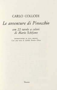 CARLO COLLODI - Le avventure di Pinocchio [...] Con una nota di Achille Benito Oliva.
