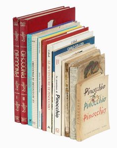 Raccolta di 12 edizioni di Pinocchio.  - Asta 	Libri, autografi e manoscritti - Associazione Nazionale - Case d'Asta italiane