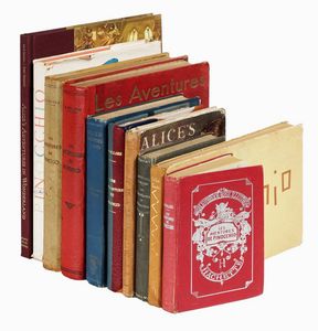 Lotto di 9 edizioni straniere di Pinocchio e Alice nel Paese delle Meraviglie.  - Asta 	Libri, autografi e manoscritti - Associazione Nazionale - Case d'Asta italiane