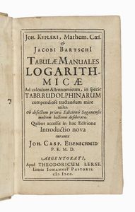 JOHANNES KEPLER - Tabulae manuales logarithmicae ad calculum astronomicum, in specie tabb. Rudolphinarum compendiose tractandum mire utiles...