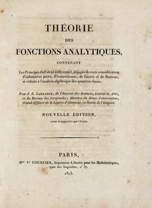 JOSEPH LOUIS LAGRANGE - Theorie des fonctions analytiques, contenant les principes du calcul differentiel...