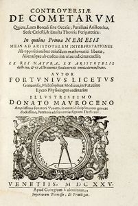 FORTUNIO LICETI : De novis astris, et cometis libb. sex.  - Asta 	Libri, autografi e manoscritti - Associazione Nazionale - Case d'Asta italiane