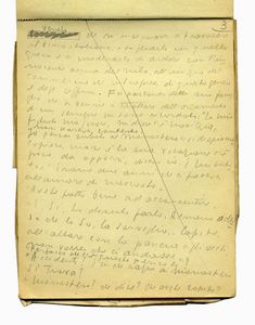 ENRICO PEA - Taccuino autografo con l'abbozzo del romanzo Rosalia.