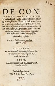 JOHANN CURIO - De conservanda bona valetudine opusculum [...] cum Arnoldi Novicomensis ... Enarrationibus utilissimis...