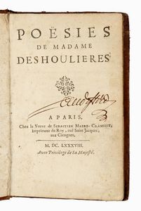 ANTOINETTE DES HOULIRES - Poesies.