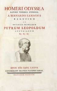 HOMERUS - Odyssea latinis versibus expressa a Bernardo Zamagna Ragusino.