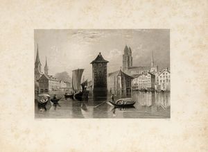 GIUSEPPE LA FARINA : La Svizzera storica ed artistica [...] Volume primo (-secondo).  - Asta 	Libri, autografi e manoscritti - Associazione Nazionale - Case d'Asta italiane