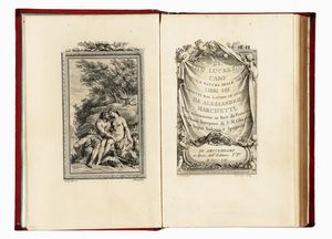 TITUS CARUS LUCRETIUS - Della natura delle cose libri sei tradotti dal latino in italiano da Alessandro Marchetti dati nuovamente in luce da Farncesco Gerbault...