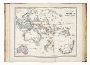 FRANCESCO MARMOCCHI : Corso di geografia universale sviluppato in cento lezioni e diviso in tre grandi parti. Volume primo (-quarto).  - Asta 	Libri, autografi e manoscritti - Associazione Nazionale - Case d'Asta italiane