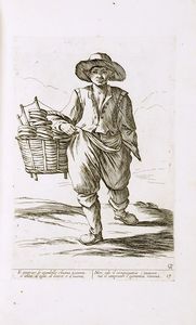 GIUSEPPE MARIA MITELLI : L'Arti per via disegnate, et offerte [...] al grande et alto Nettuno Gicante sig. della Piazza di Bologna.  - Asta 	Libri, autografi e manoscritti - Associazione Nazionale - Case d'Asta italiane