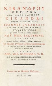 COLOPHONIUS NICANDER - Theriaca et Alexipharmaca...