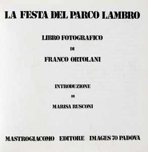 FRANCO ORTOLANI - La festa del Parco Lambro.