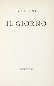 GIUSEPPE PARINI - Il giorno.