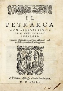 Francesco Petrarca - Il Petrarca con l'espositione di m. Alessandro Vellutello.