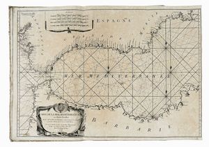 Joseph Roux - Carte de la Mer Mediterrane en douze feuilles.
