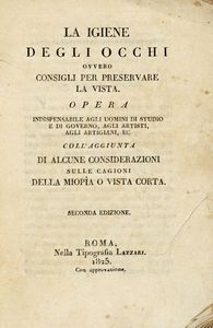 ANTONIO SCARPA - Saggio di osservazioni e d'esperienze sulle principali malattie degli occhi. Prima edizione.