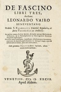LEONARDO VAIRO - De fascino libri tres.