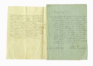SALVATORE CAMMARANO - 3 lettere autografe firmate inviate al compositore Alessandro Nini.