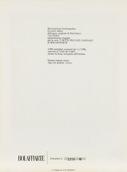 AUTORI VARI : Senza titolo  - Asta Grafiche e Multipli del XX secolo - Associazione Nazionale - Case d'Asta italiane