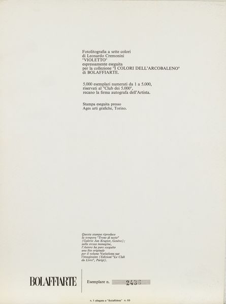 AUTORI VARI : Senza titolo  - Asta Grafiche e Multipli del XX secolo - Associazione Nazionale - Case d'Asta italiane