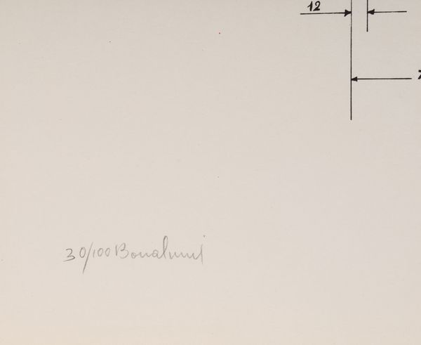 AGOSTINO BONALUMI : Senza titolo  - Asta Grafiche e Multipli del XX secolo - Associazione Nazionale - Case d'Asta italiane