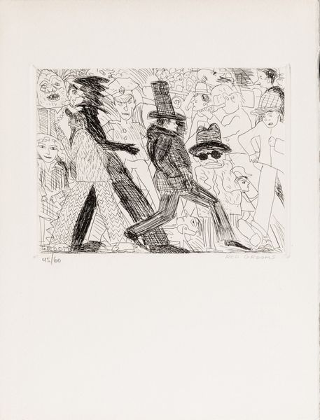 Red Grooms : Self portrait in a crowd  - Asta Grafiche e Multipli del XX secolo - Associazione Nazionale - Case d'Asta italiane
