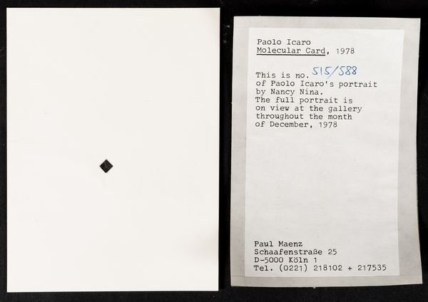 Paolo Icaro : Molecular card  - Asta Grafiche e Multipli del XX secolo - Associazione Nazionale - Case d'Asta italiane