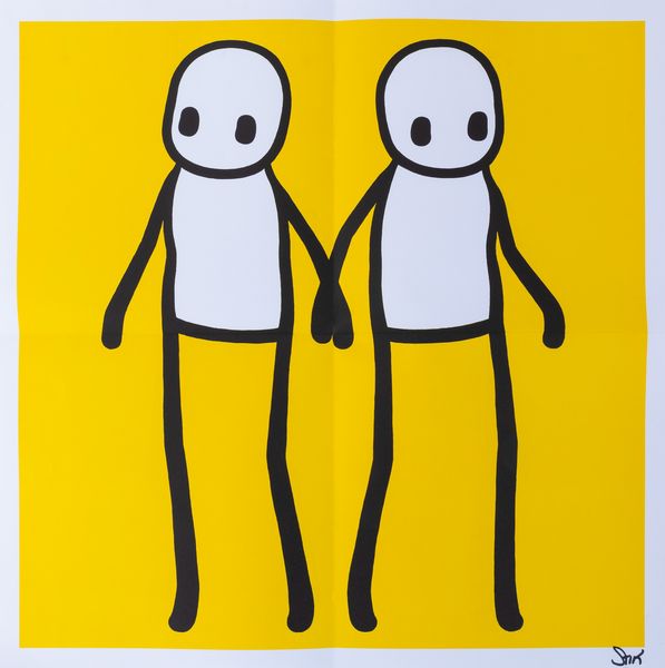 Stik : Holding hands (Yellow)  - Asta Grafiche e Multipli del XX secolo - Associazione Nazionale - Case d'Asta italiane