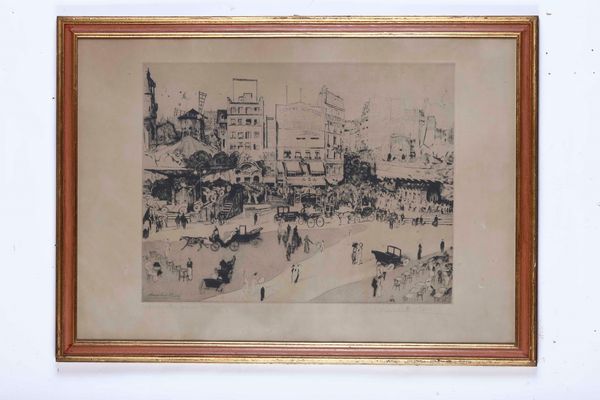 Anselmo Bucci : 14 juillet Place blanche  - Asta Grafiche e Multipli del XX secolo - Associazione Nazionale - Case d'Asta italiane