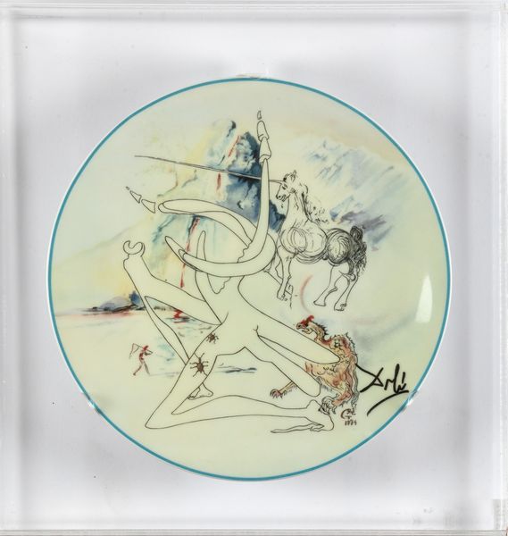 Salvador Dalì : L'unicorne laser d�sint�gre les cornes de rhinoc�ros cosmique  - Asta Grafiche e Multipli del XX secolo - Associazione Nazionale - Case d'Asta italiane