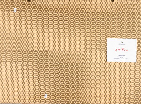 Giorgio de Chirico : Scuola di gladiatori II  - Asta Grafiche e Multipli del XX secolo - Associazione Nazionale - Case d'Asta italiane