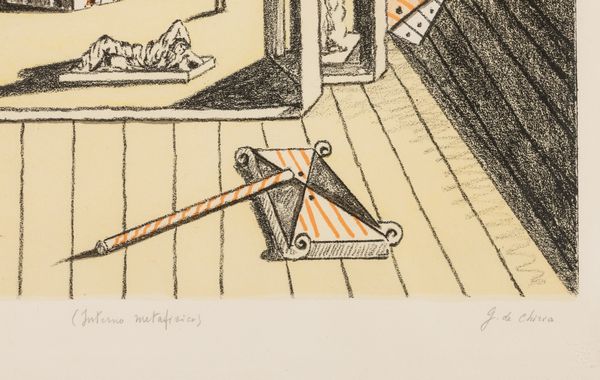 Giorgio de Chirico : Interno metafisico  - Asta Grafiche e Multipli del XX secolo - Associazione Nazionale - Case d'Asta italiane