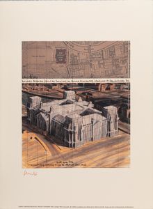 Christo : Wrapped Reichstag - Project for Berlin  - Asta Grafiche e Multipli del XX secolo - Associazione Nazionale - Case d'Asta italiane