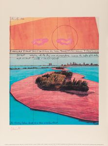 Christo : Surrounded Island - Project for Biscayne Bay, Miami  - Asta Grafiche e Multipli del XX secolo - Associazione Nazionale - Case d'Asta italiane