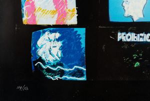 MARIO SCHIFANO : Schermi televisivi  - Asta Grafiche e Multipli del XX secolo - Associazione Nazionale - Case d'Asta italiane