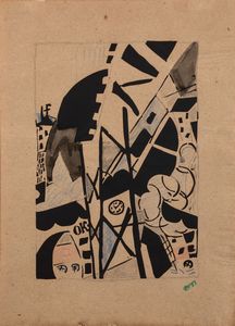 Jean Pougny - Le pont de chemin de fer, Vitebsk