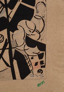 Jean Pougny : Le pont de chemin de fer, Vitebsk  - Asta Grafiche e Multipli del XX secolo - Associazione Nazionale - Case d'Asta italiane