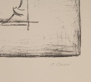 Carlo Carrà : White horse  - Asta Grafiche e Multipli del XX secolo - Associazione Nazionale - Case d'Asta italiane